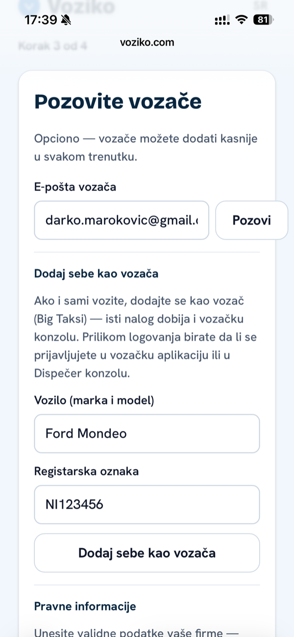 Step 3 — Invite drivers