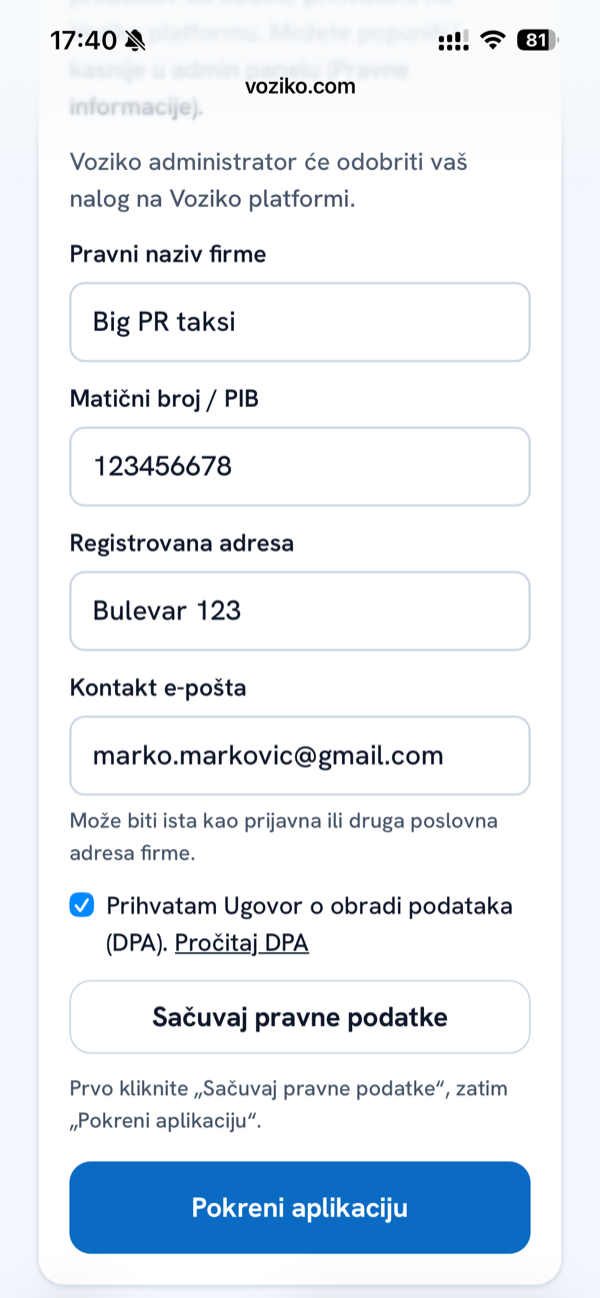 Step 3 — Legal details